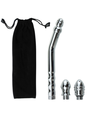 CLEAN Confidence Enema Shower Angle Wand with 3 Heads for Deep Vaginal and Anal Cleansing, Colonic Douche System-1