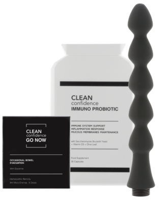 Douching Devotee Assist Kit III - Silicone Douche Wand, GO NOW, IMUNO PROBIOTIC